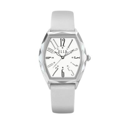 Elle Time EL20321S03N Leather Strap Silver Jam Tangan Wanita