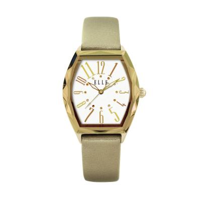 Elle Time EL20321S04N Leather Strap Gold Jam Tangan Wanita