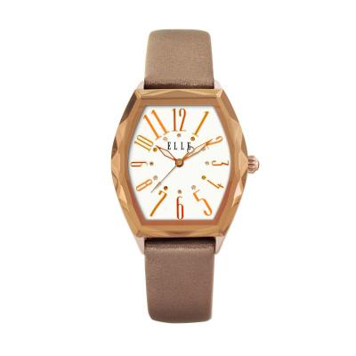 Elle Time EL20321S05N Leather Strap Bronze Jam Tangan Wanita