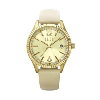 Elle Time EL20331S07C Gold Leather Jam Tangan Wanita