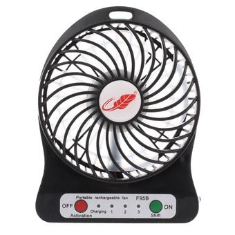 F68 Portable Rechargeable Fan with Light (Black)(INTL)  