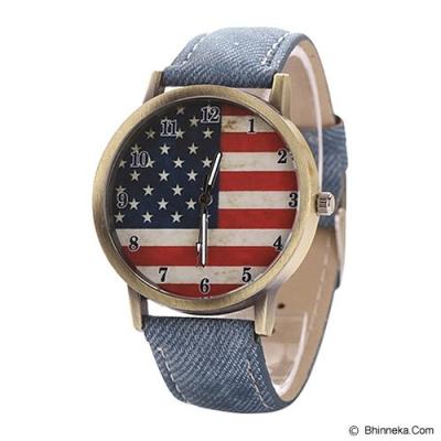 FASHION STREET Exclusive Imports Jam Tangan Strap Denim United States Flag [639922] - Blue