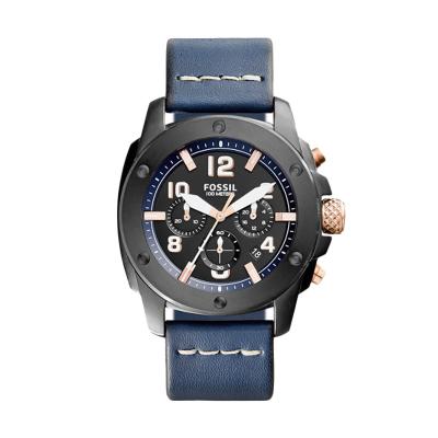 FOSSIL Modern Machine Chronograph Navy Leather FS5066 Jam Tangan Pria