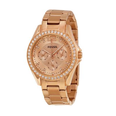 FOSSIL Riley Chronograph Rose Gold Tone Jam Tangan Wanita