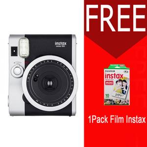 FUJIFILM INSTAX 90 NEO BLACK + FREE 1pak Film Instax Mini polos HITAM