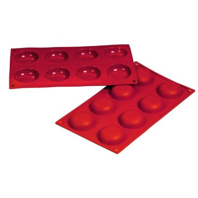 Fat Daddio's Co-Mmercial 40ml Silicone Bakeware Krapfen / Donut - Merah