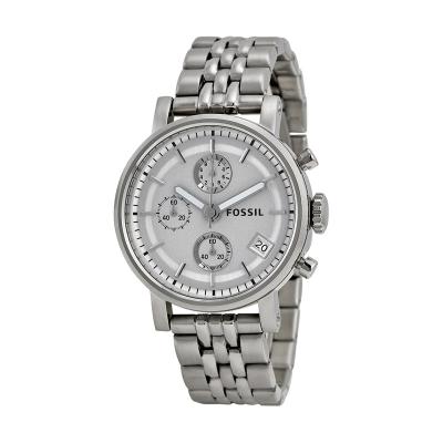 Fossil Boyfriend Chronograph ES2198 Jam Tangan Wanita - Silver