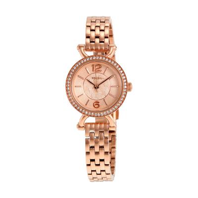 Fossil Georgia Cordell Rose Gold-Tone Glitz Jam Tangan Wanita