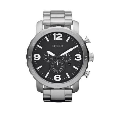 Fossil Nate JR1353 Silver Jam Tangan Pria