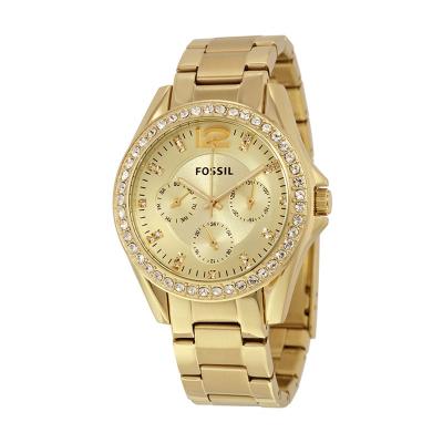 Fossil Riley Multi Function Champagn ES3203 Jam Tangan Wanita - Gold