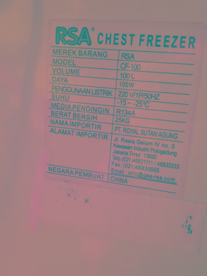 Freezer Rsa Chest Ok Punya