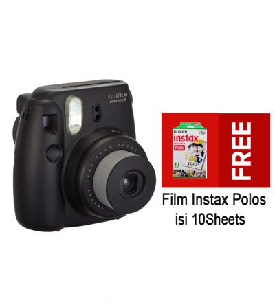 Fujifilm Instax Mini 8S - Hitam + Free 1Pack Film instax mini isi 10 Mini 8s