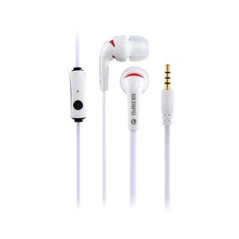 GENIPU-90 3.5mm Plug In-ear Stereo Earphones with Microphone and 1.25m Cable (White)  