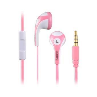 GENIPU GNP-88 3.5 mm In-ear Super Bass Earphones with Volume Control for iPhone iPod (Pink)  