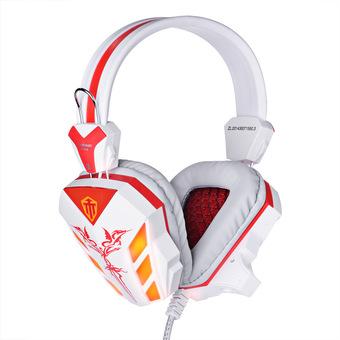 Gaming Headphone Game Headset Stereo Bass Noise Canceling Isolating with Microphone LED Light for PC (Intl)  