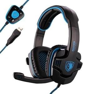 Gaming Headset Sades Sa-901 Wolfang 7.1 USB sound card Surround sound