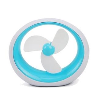 Genuine Patent Usb Battery Dual Circular Fan (Blue)  