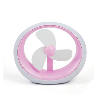 Genuine Patent Usb Battery Dual Circular Fan (Pink)  