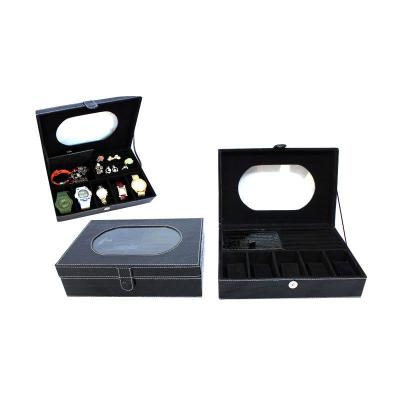 Grandby Watch Box and Jewelry Kaca Oval Hitam