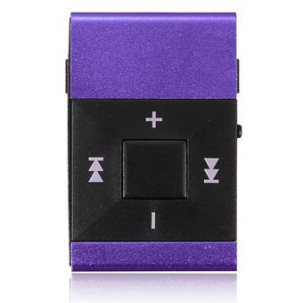 HKS 16GB Clip Metal USB MP3 Music Media Player with Headphone (Purple) (Intl)  