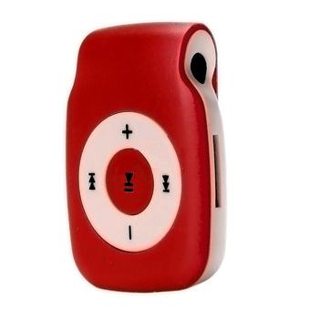 HKS 32GB Mini Clip Metal USB MP3 Player Support Micro SD TF Card Music Media (Red) (Intl)  