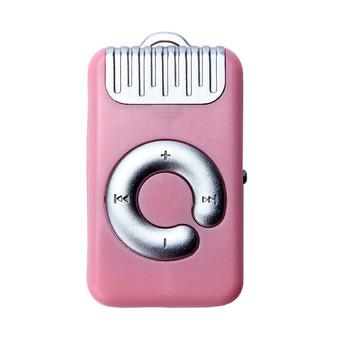 HKS 32GB Mini Clip Metal USB MP3 Player Support Micro SD TF Card Music Media (Pink) (Intl)  