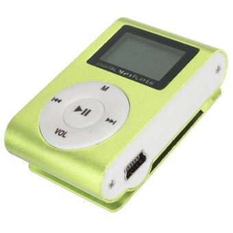 HKS MP3 Player USB Clip 32GB Micro SD Card Slot (Green) (Intl)  