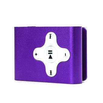 HKS Mini Clip Metal USB MP3 Player Support Micro SD/ TF Card Music Media (White/ Purple) (Intl)  