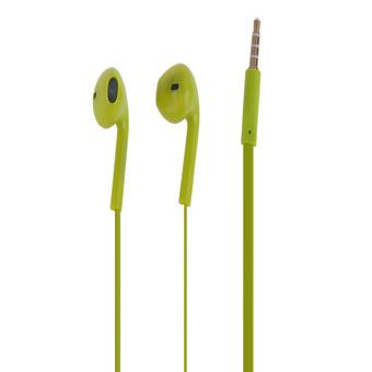 HKS Universal 3.5mm Flat Cable Earphone for Apple Sony Jack Phone (Green) (Intl)  