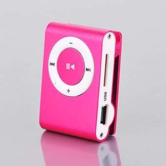 Happycat Mini Clip Metal Mp3 Player With Micro / TF Slot For Mini SD Card Mp3 Pink (Pink)  