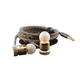 High-grade Metal Snake Stripe Headphones (Brown) (Intl)  