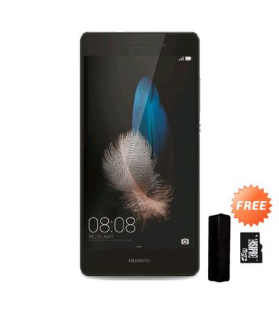 Huawei P8 Lite Hitam Smartphone + Powerbank + MMC 8GB