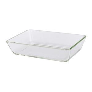 IKEA MIXTUR Piring Oven / Saji - Kaca bening, 27x18 cm