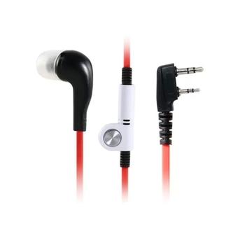 In Ear Earphone With Flat Cable for Walkie Talkie 5 (Red)  