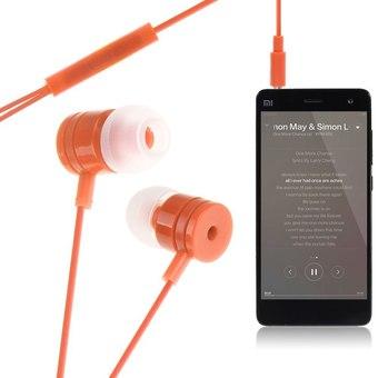 In-Ear Headphones Earbud with Microphone (Orange)  