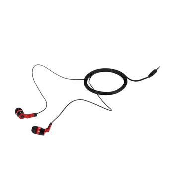 In-ear Stereo Headset 3.5mm Audio Plug Music Earphone Noise Cancellation for iPhone 6S 6Plus 6 Samsung S6 Note 5 HTC MP4 Notebook Desktop (Black/Red) (Intl)  