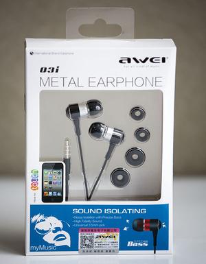 In-ear earphone with mic, Awei ES-Q3i