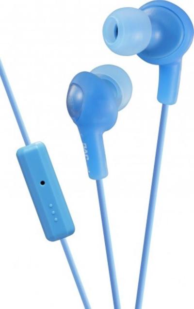 JVC Earphone HA-FR6 Gumy PLUS with Remote & Mic - Blue