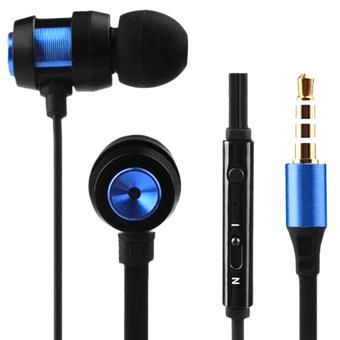 JX701 In-Ear Headphones with Mic (Black/Blue) (Intl)  