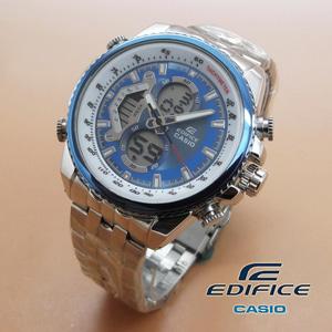 Jam Tangan Pria Rantai Edifice Sport LED Blue