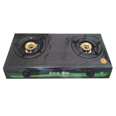 Kick On Kompor Gas 777 TF 2 tungku Teflon -Hitam