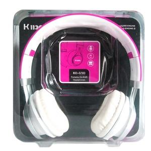 Kida KD-690 Portable On-Ear Headphones + Mic - Pink