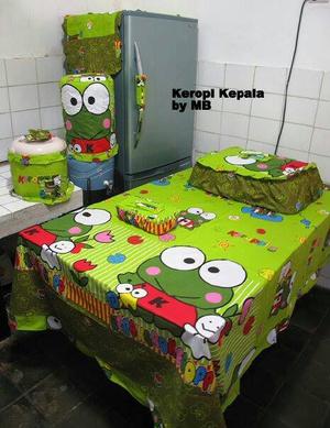 Kitchenset / Set Taplak Meja Keroppi Kepala