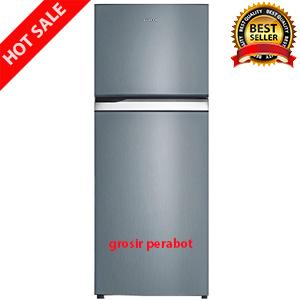 Kulkas - Lemari Es 2 Pintu Sanken SK-350 - Grs - 5 Thn- 324 L - Silver