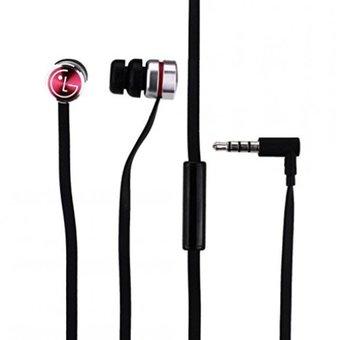 LG Headset / Handsfree Stereo Quadbeat Original - Hitam  