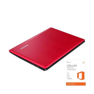 Lenovo Ideapad 100S 80R2002FID Merah Notebook [11.6"/Intel Z373F/Win 10] + Office 365 Personal