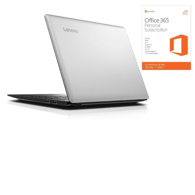 Lenovo Ideapad 100S 80R2002GID Putih Notebook [11.6"/Intel Z373F/Win 10] + Office 365 Personal