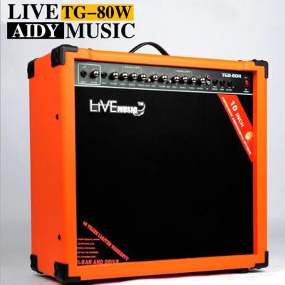 Live Music TG-80W Electric Guitar Amplifier Reverberation 2 Port 80W /Orange