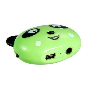 Lovely Panda Head Design MP3 Player Supports TF Card Green  