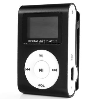 Metal Clip MP3 Player with Screen (Black) (Intl)  